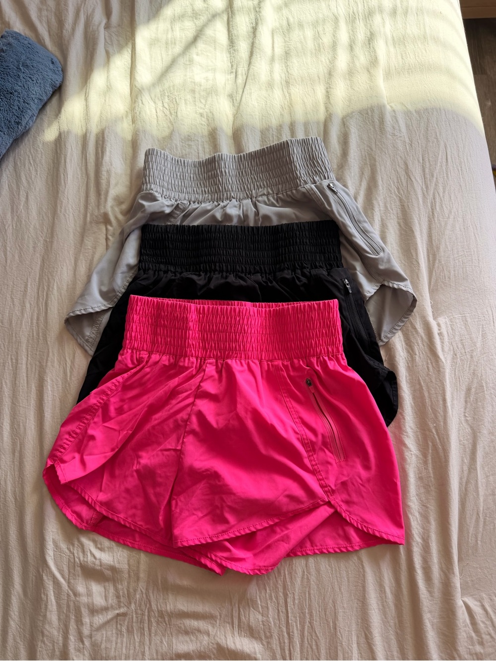Athletic Shorts - Hot Pink, Black & Gray